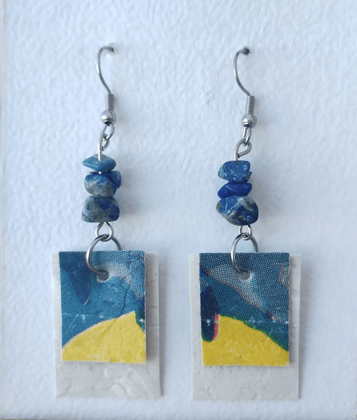 Pendientes violetas y naranjas Pendientes violetas y naranjas