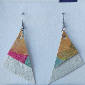 Pendientes Blanco y Fucsia