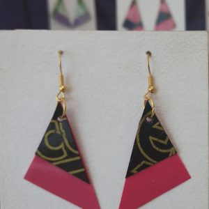 Pendientes Rosa y Negro