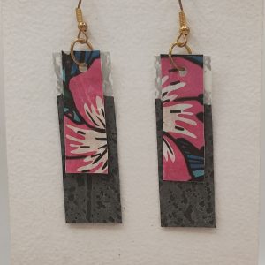 Pendientes Rosa y Negro